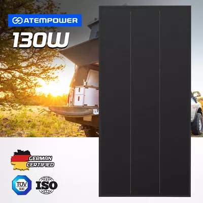 Atem Power 12V 130W Shingled Bifacial Solar Panel Kit Mono Fixed Caravan Camping • $129.95