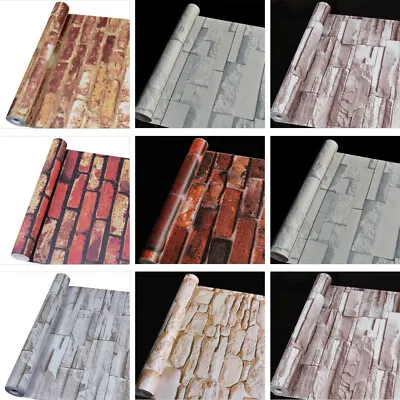 3D Wallpaper Brick Stone PVC  Contact Paper Self Adhesive Waterproof Peel-Stick  • $12.25