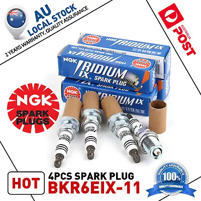 Set Of 4 NGK IRIDIUM IX Resistor Performance Power Spark Plugs BKR6EIX11 4272 • $71.19