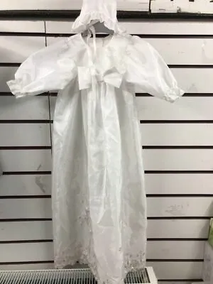 £15.99 • Buy Beautiful Leipold Christening Gown Inc Bonnet 6mths+ Satin Style