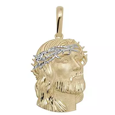 Diamond-Cut Face Of Jesus Pendant Solid | 14K Yellow Gold • $449.99