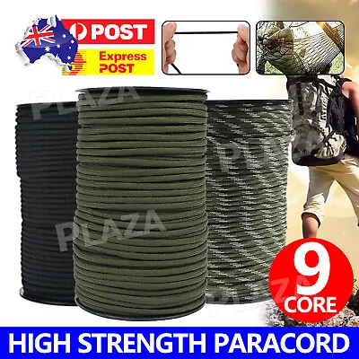 9 Strand Core Rope-100M 550 Paracord Parachute Cord Lanyard Mil Spec Type III • $18.45