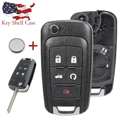 Remote Flip Car Key Fob Cover Case Shell For Chevy Camaro Cruze Impala Equinox • $8.88