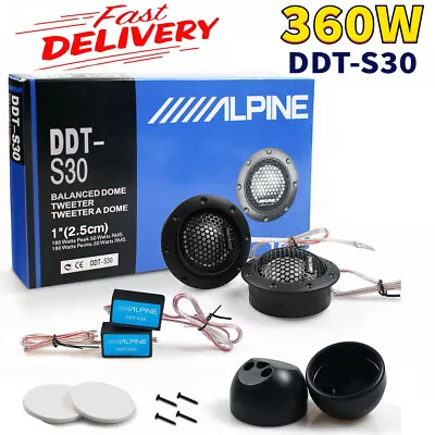 2pc Fit ALPINE DDT-S30 Car Stereo Speakers Music Dome Balanced Car Tweeters 360W • $16.79