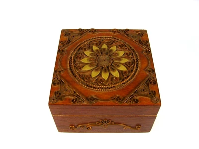 $19.99 • Buy Vintage Soviet Copper Filigree Jewelry Box Wood Casket USSR Ukrainian Russian