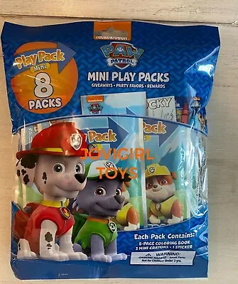 Paw Patrol Mini Coloring Play Packs 8 Pack New Sealed Birthday Party • $8.49