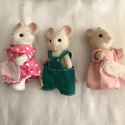 £3.99 • Buy Sylvanian Families -  Plastic Toy Figures- 3 White Mice