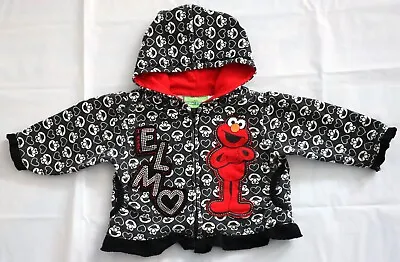 Sesame Street ELMO Girls Fall Winter Full Zip Hoodie Sweatshirt Jacket Size 12M • $19.99