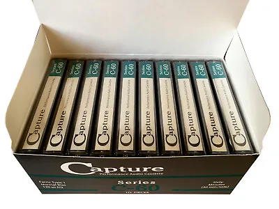 Capture C60 Blank Audio Cassette Tapes Ferric (Type 1) Music Recording -10 Pack • £45