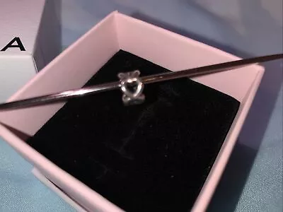 £4.99 • Buy Genuine Pandora Silver Moments Open Heart Spacer Charm