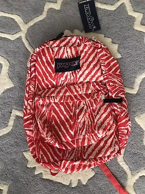 NWT JANSPORT Backpack Superbreak Coral Peaches Wild Heart JS00T501ZM4 • £16.14