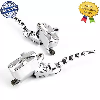 2× Hydraulic Brake Master Cylinder Clutch Lever For Kawasaki Suzuki Honda Harley • $68.78