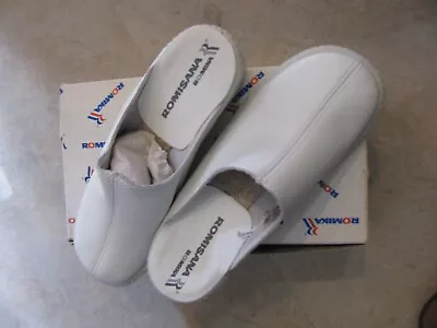 Romika Mokasso 304 Clogs Mules Womens US 9 9.5 EU White Leather Shoes • $61.99