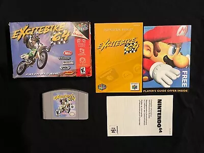 Excitebike 64 (Nintendo 64 2000) Box Manual Complete CIB N64 • $49.64