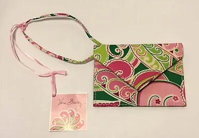 New VERA BRADLEY Card ID Holder Wristlet ENVELOPE Wallet PINWHEEL PINK With TAGS • $9.99