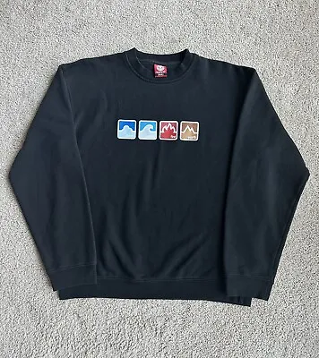 $25.49 • Buy Vintage Element Skateboarding Crewneck Sweatshirt Black Size Small