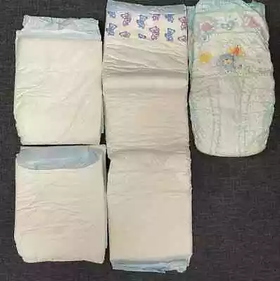 Vintage Plastic Baked Diapers Nappies No Name (Like Pampers) Large 1995 3pcs. • $80