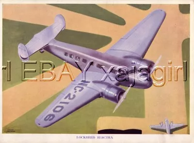 AIRPLANE Lockheed Model 10 Electra Vintage 1940s Art Print • $39.95