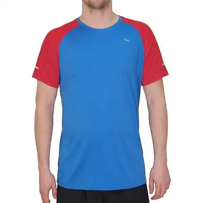 £9.95 • Buy More Mile Mens Tempest Cool Performance Running Top Blue Red Short Sleeve XS-XL