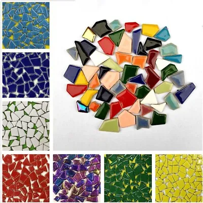 Irregular Ceramic Mosaic Tiles Art Making Stones Wall Decor Craft Materials 100g • $27.79