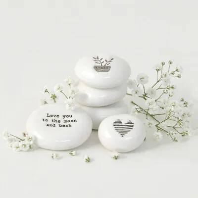 £5.75 • Buy East Of India Porcelain Pebbles Inspirational Sentiments Gift Token Favours Xmas