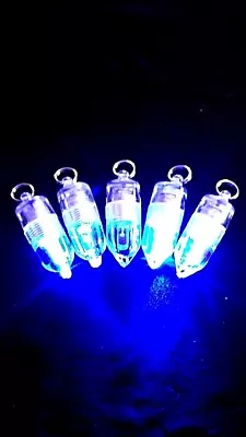 Flashing Underwater Fishing Lure Led Lights - 5 Pack - Blue • $8.65