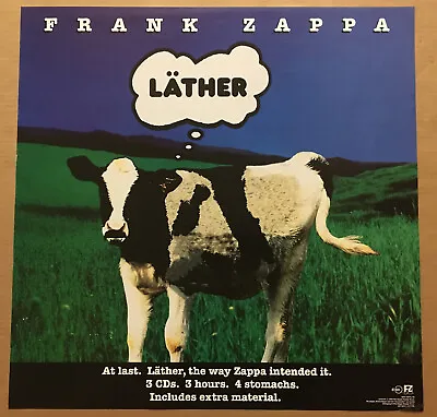 FRANK ZAPPA Rare Vintage 1996 BIG 24x24 PROMO POSTER For Lather CD NEVER DISPLAY • $64.99