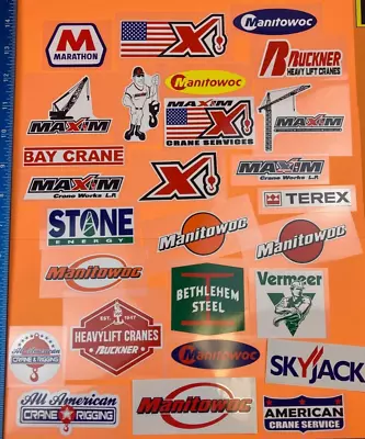 Stickers MAXIM Tower Crane TEREX Crawler Cranes MANITOWOC Shane McCrane BUCKNER • $28.50