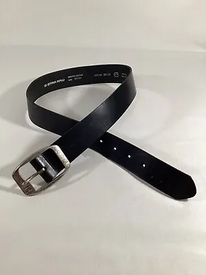 G-STAR RAW Genuine Black Thick Leather Belt Sz. 34/85 #50-10 Morocco 🇲🇦 • $27