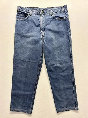 Vintage Levis Jeans Mens Blue Denim Orange Tab Straight Leg Pants Classic Adult • $9.98