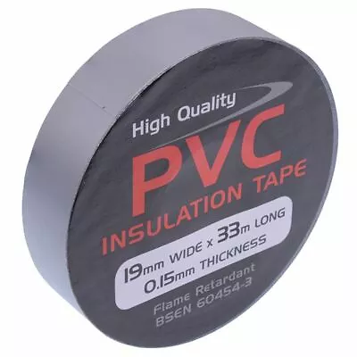 19mm X 33m Grey PVC Insulation Tape • £2.59