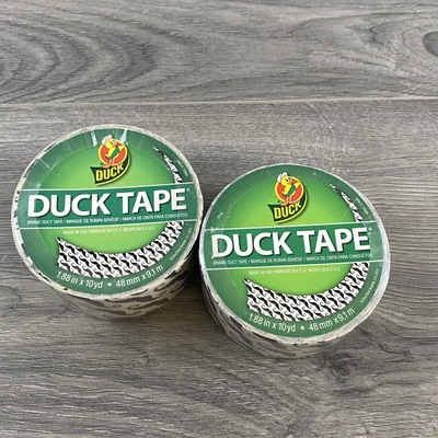 $24.99 • Buy Lot Of 2-Duck Brand 1.88 In X 10 Yds Printed MUSTACHE DESIGN DUCT TAPE ~ NEW