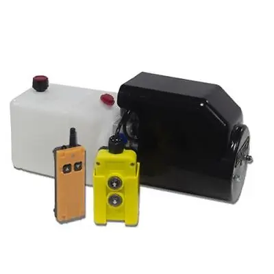 Flowfit 12V DC Single Acting Hydraulic Power Pack Tank & Wireless Remote 1.6KW • £474.96