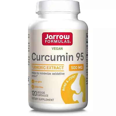Jarrow Formulas Curcumin 95 500mg 120 Veggie Capsules Turmeric Joints Immune • £46.65