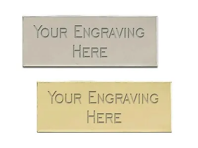 Engraved Trophy Plate Name Plaque Personalised Metal Sports Award Self Adhesive • £0.99