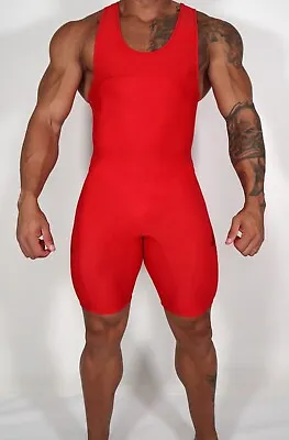 Men's Red Wrestling Singlet Size Medium • $59.48