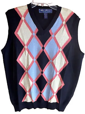 Alan Flusser Vest M Golf Argyle 50% Merino Wool 50% Acrylic Made In Italy NWOT • $19