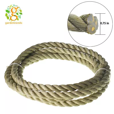 Artificial Manila Rope PP Twisted 3 Strand Rope Lightweight Synthetic Rope • $31.99