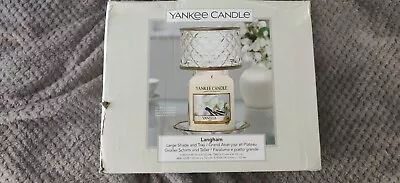 Yankee Candle Large Jar Shade & Tray Gift Boxed Langham Design • £5