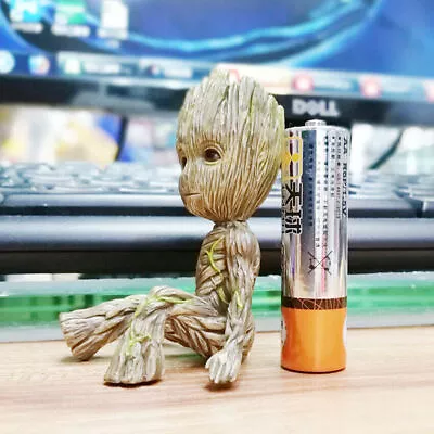 6CM Flowerpot Groot Figure Guardians Of The Galaxy Baby Pen Pot Cute Toy Gifts • £3.59