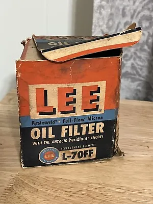 Vintage Lee Oil Filter L-70FF NOS 1965 Original Box • $29.95