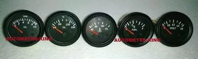 El Gauges 52mm (5pc) - Volt Water Temp C Oil Temp C Oil Press Bar Fuel Gauge • $50.16