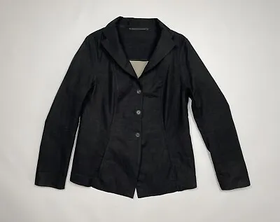 $36 • Buy Annette Gortz Cotton Silk Blazer Jacket Black SIZE 40