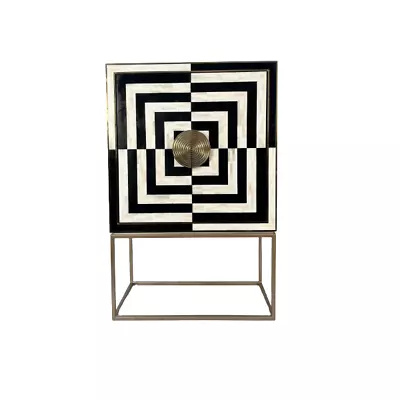 Handmade Bone Inlay Geometric Pattern Bar Cabinet For Home And Office Decor • $2799.99