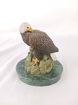 Bald Eagle Figurine Sculpture N.N. Deaton Marble Base • $15.99