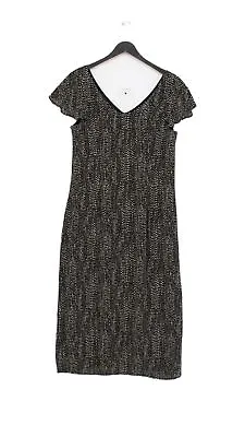 Debenhams Women's Midi Dress UK 14 Black Viscose With Polyester T-Shirt Dress • £8