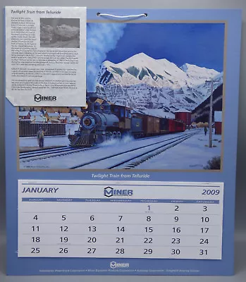 2009 Miner Enterprises Railroad Calendar Twilight Train From Telluride • $9.99