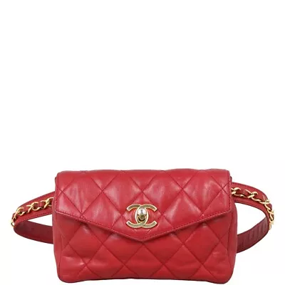 Chanel Vintage Quilted CC Belt Bag • $1840