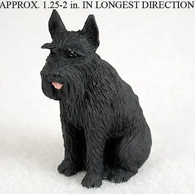 Schnauzer Mini Hand Painted Figurine Black Giant • $12.99