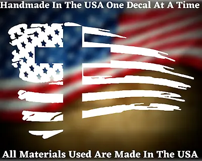 American Flag & Cross Decal Sticker USA Seller Made In America • $6.79